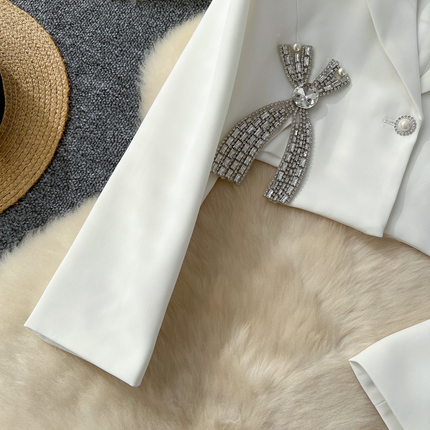 Rhinestone Studded Premium Short Blazer - Image 8