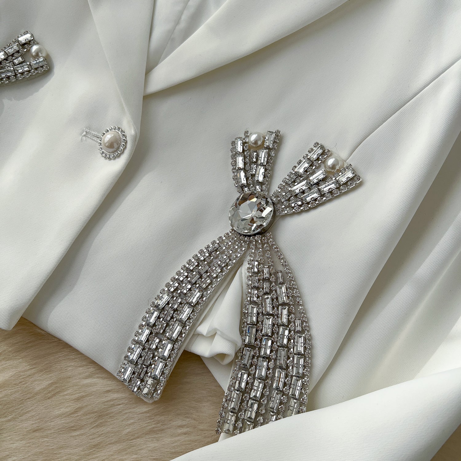 Rhinestone Studded Premium Short Blazer - Image 7