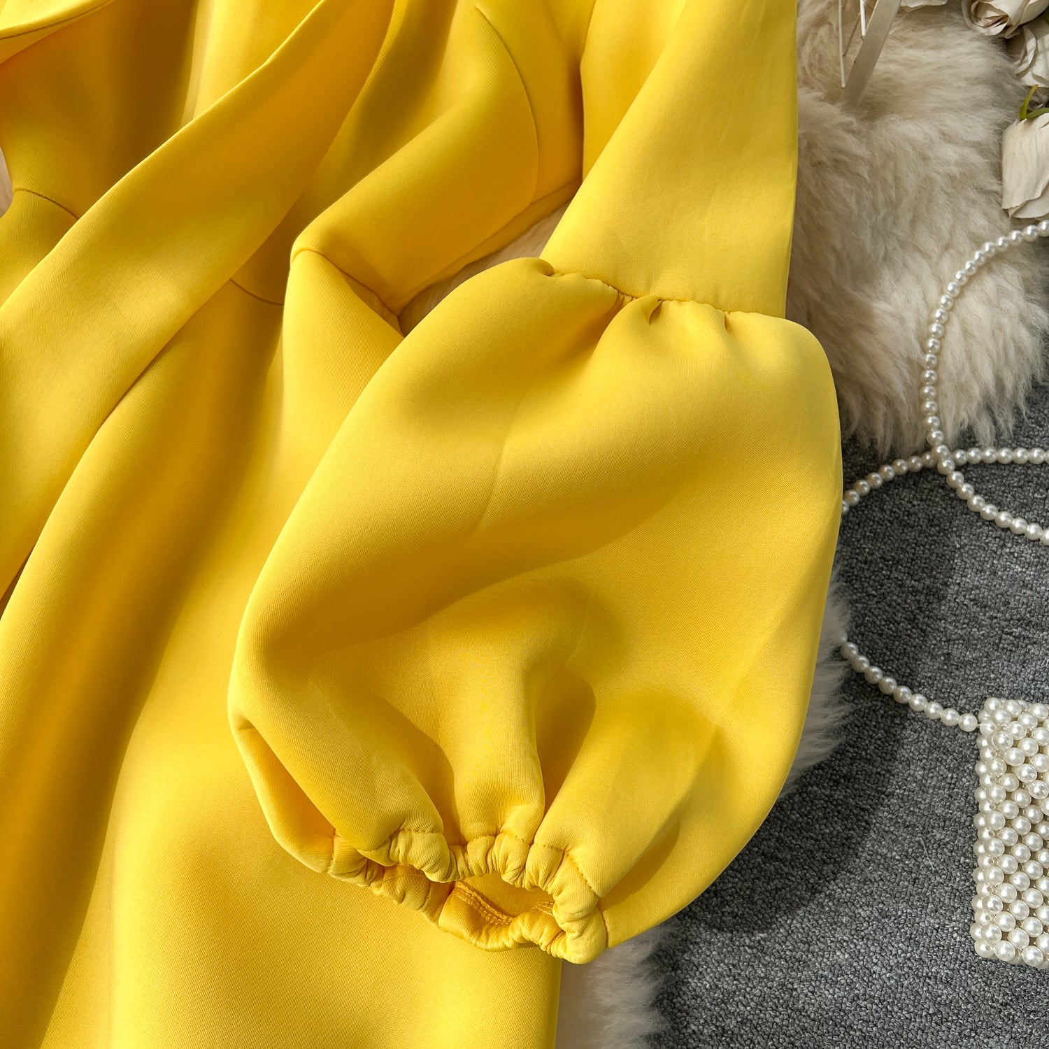 Premium Lace-up Solid Color Dress - Image 12