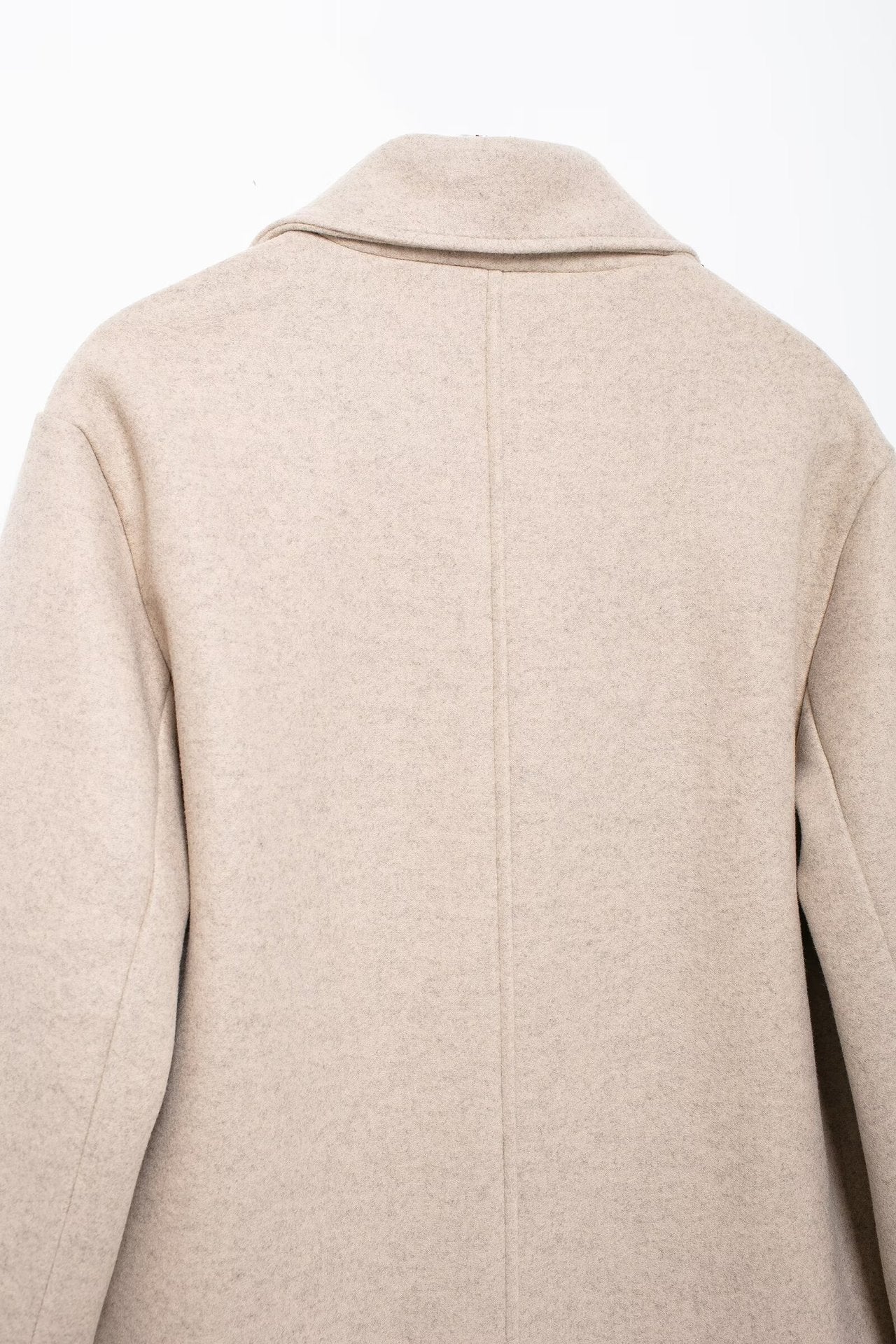 Thermal Lapeled Double-breasted Trench Coat - Image 15