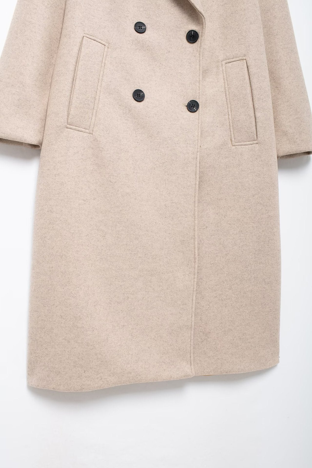 Thermal Lapeled Double-breasted Trench Coat - Image 19