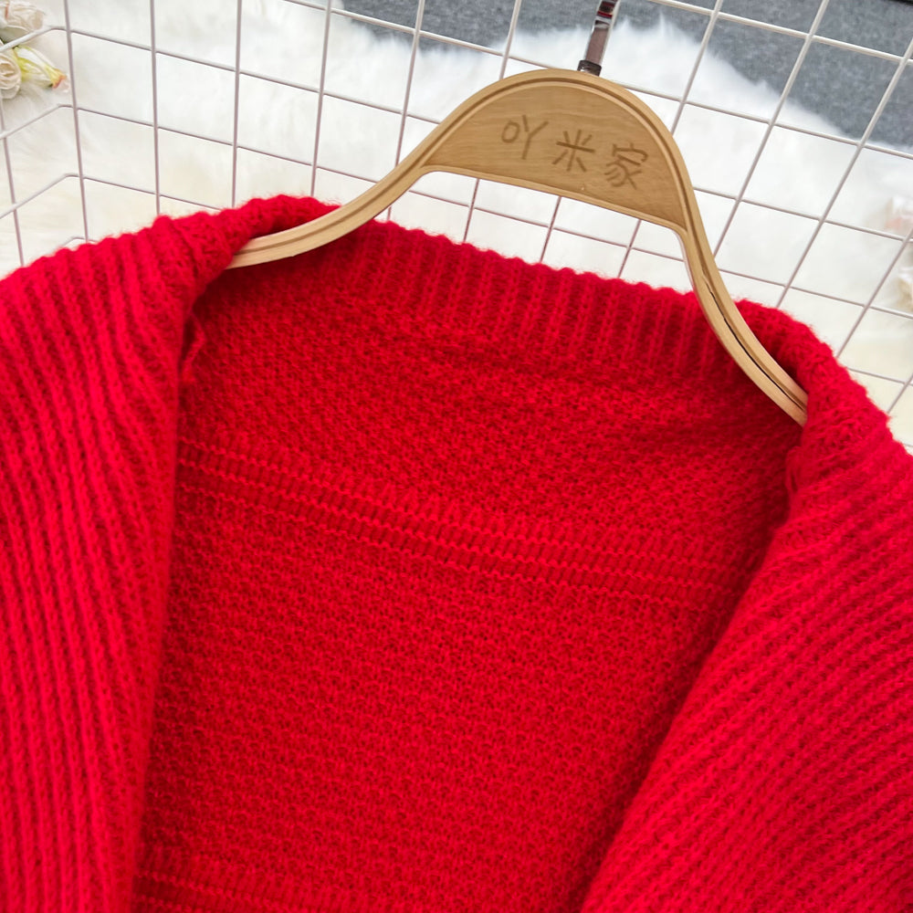 Thermal Loose-fit Fringed Cape Shawl - Image 7